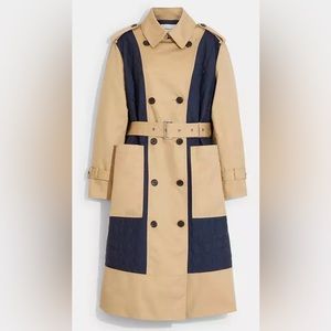 Coach Signature Quilted Trench Size L, NWT